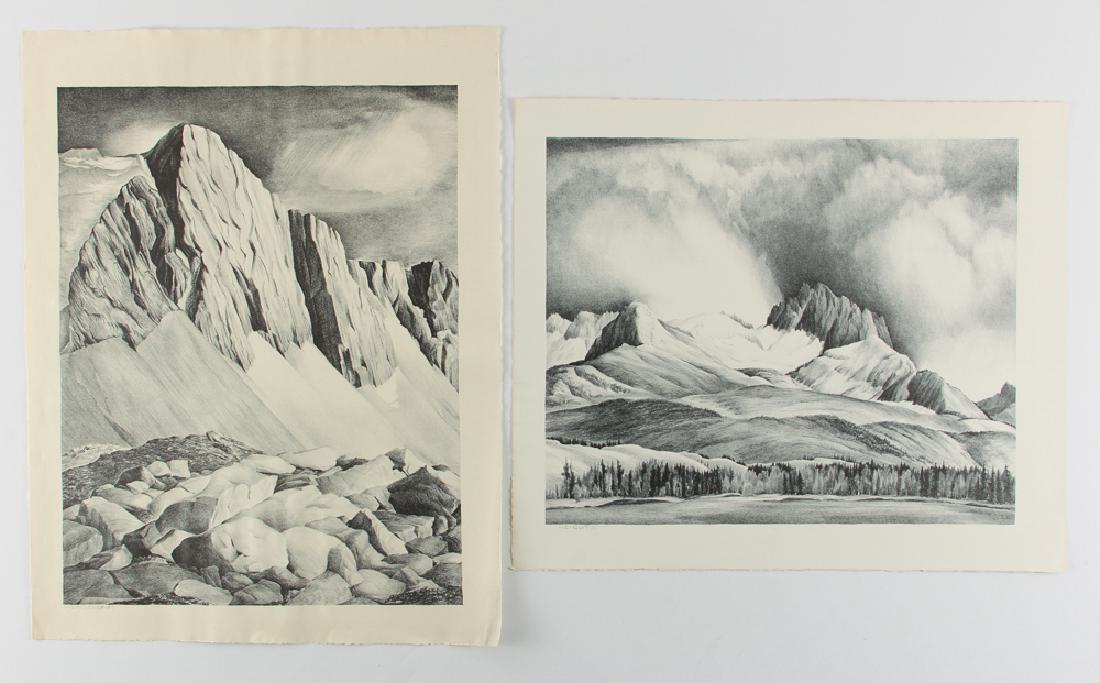 2 Wilfred  Readio lithos 1950's  Colorado Mountain (1 of 6)