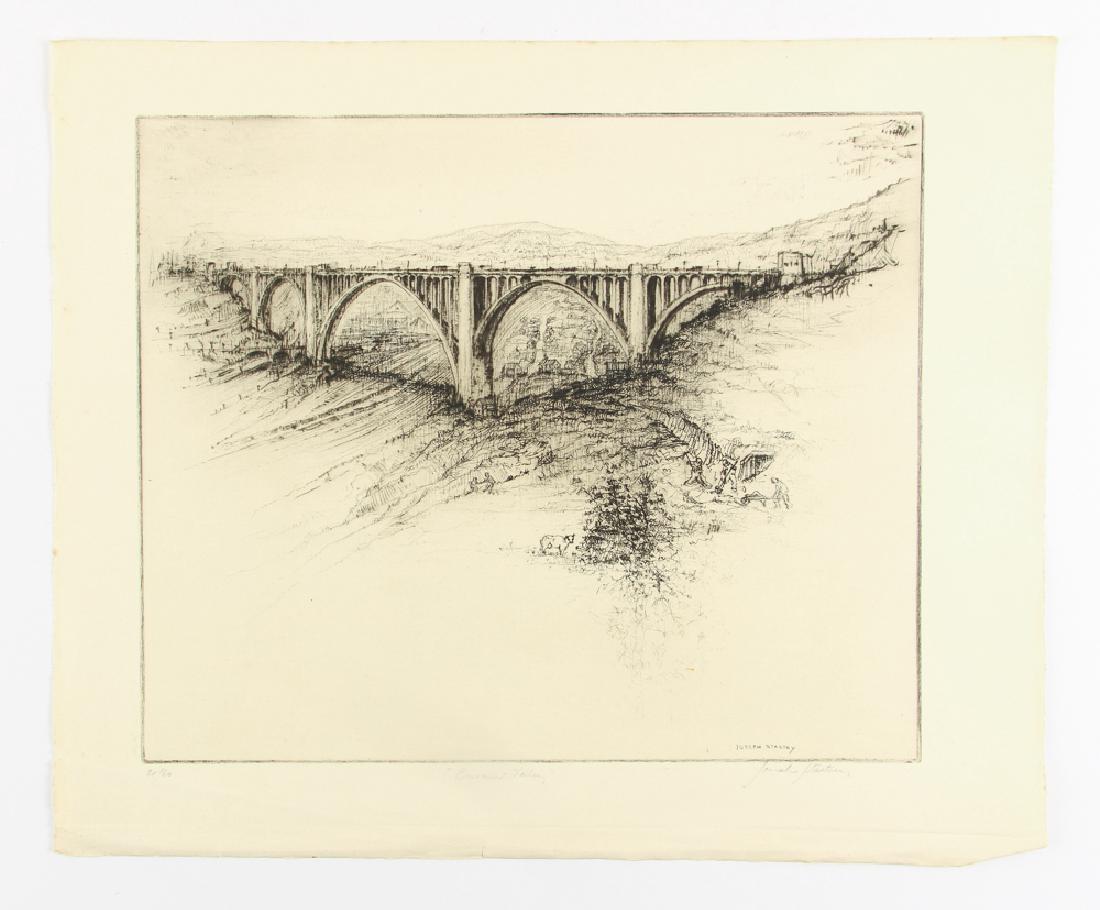 Joseph Stastny etching "Westinghouse Bridge, Mon (1 of 9)