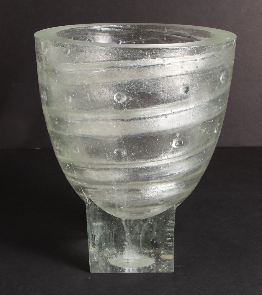 Donald Robertson cast glass vase Seeing, 1995 (1 of 8)