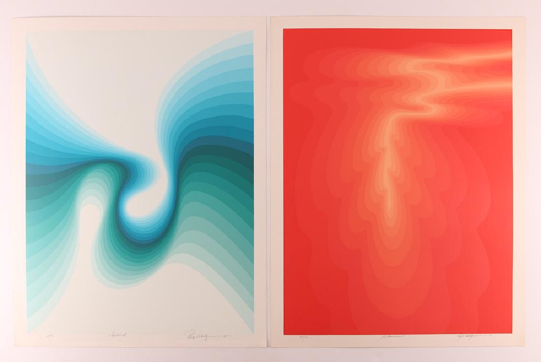 Three Roy Ahlgren Op Art Color Serigraphs (1 of 8)