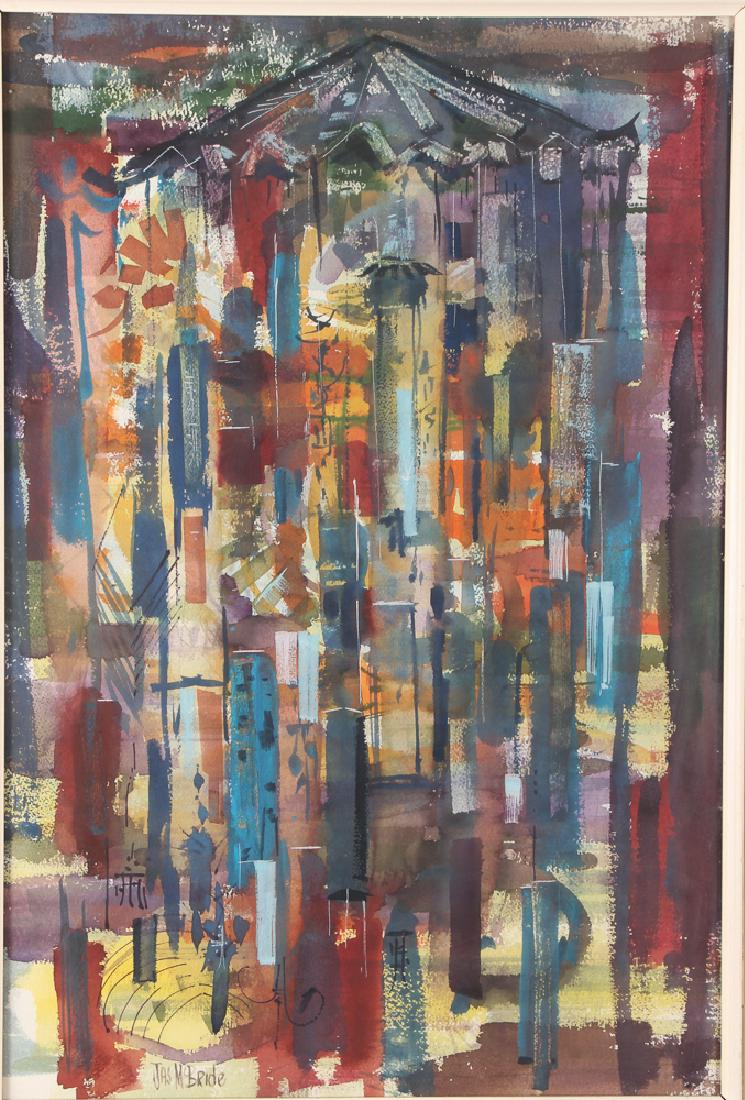 James McBride Oriental Wind Chimes, 1962 watercolor (1 of 3)