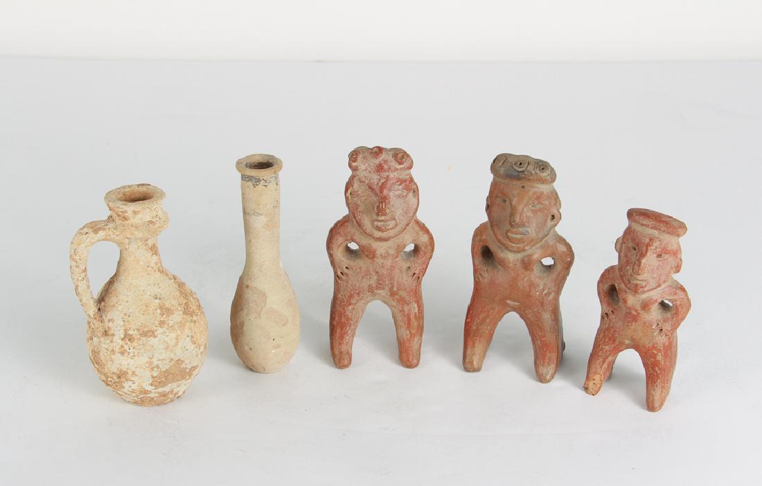 5 Pre-Columbian Artifacts. 3 effigies 2 Unction Vials (1 of 6)