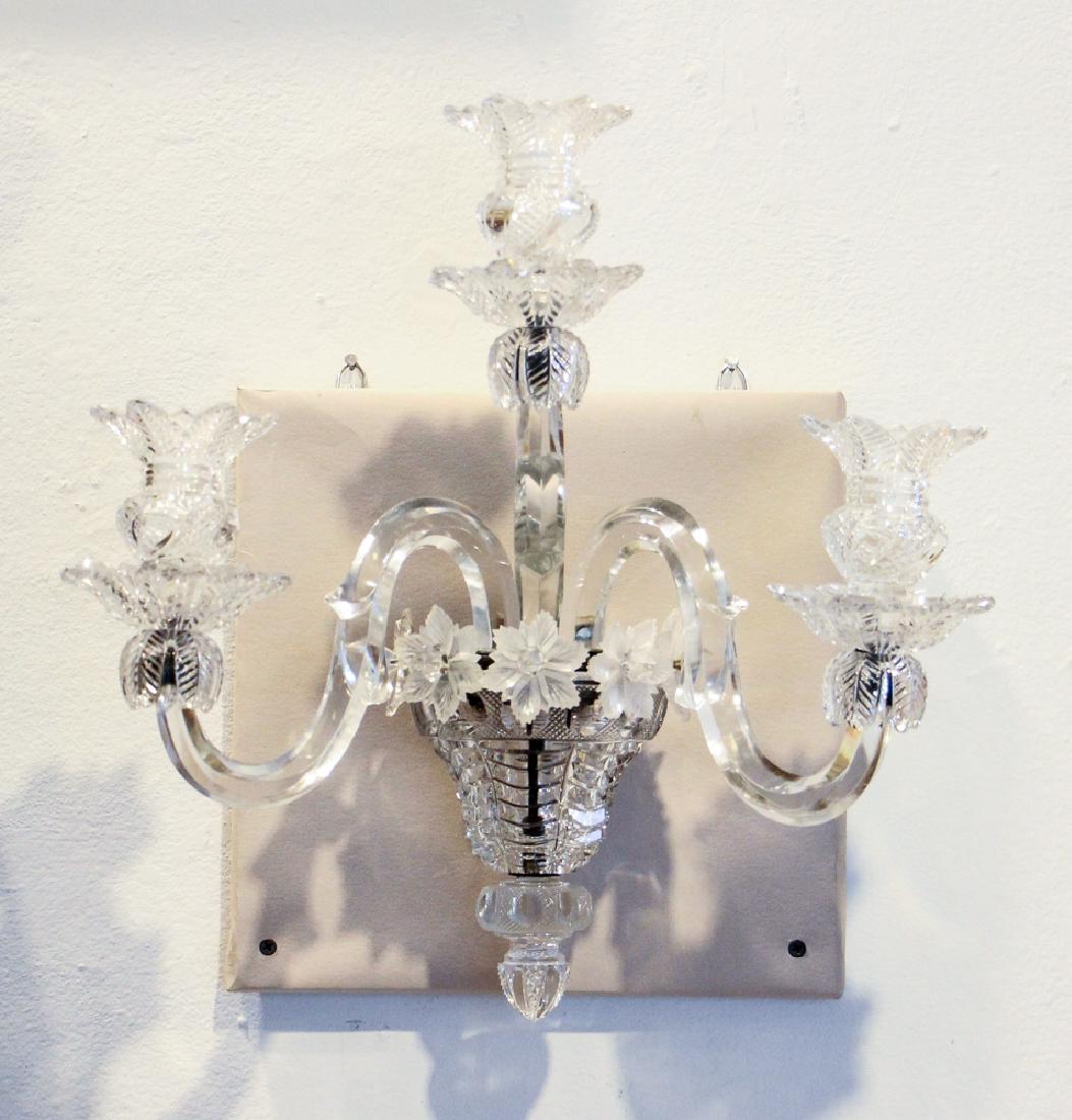 Pair Early 19th Century Cut Glass Sconces (1 of 9)