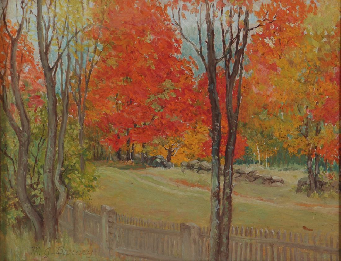 Marian Greene Barney Fiery Autumn Landscape ptg. (1 of 7)