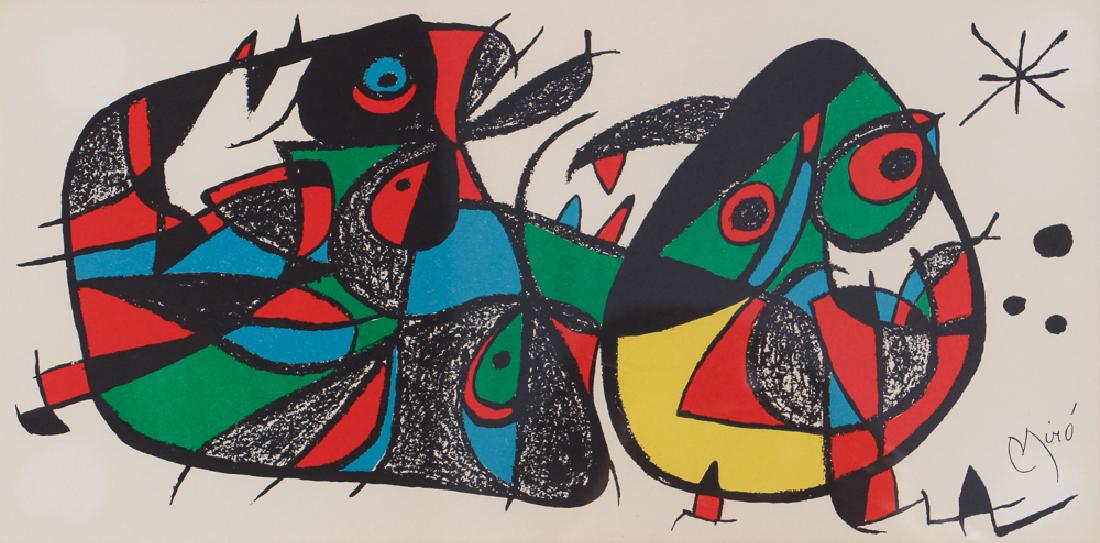 Joan Miro Abstract Esculator I 1982 Lithograph (1 of 6)