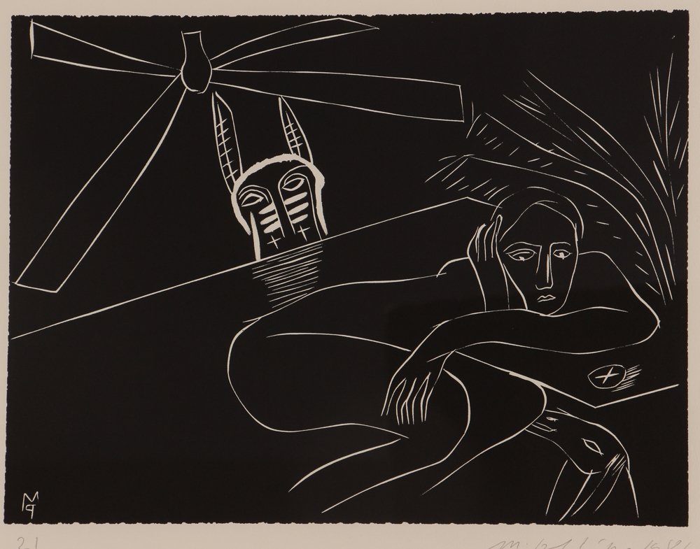 Mimmo Paladino Terra Tonda Africana B 1986 Linocut (1 of 5)