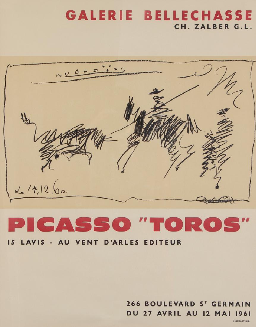 Pablo Picasso orig 1961 mourlot poster "Toros" (1 of 2)