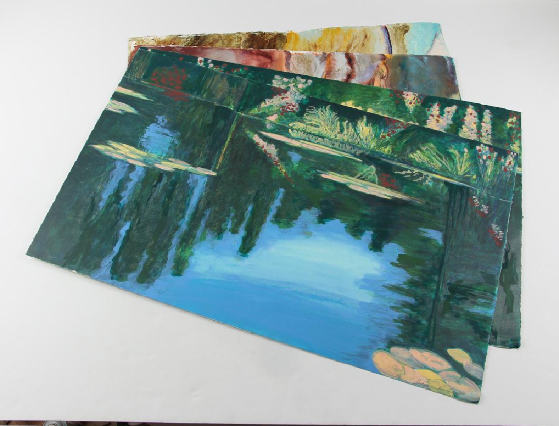 Large size acrylic on paper, landscapes (1 of 4)