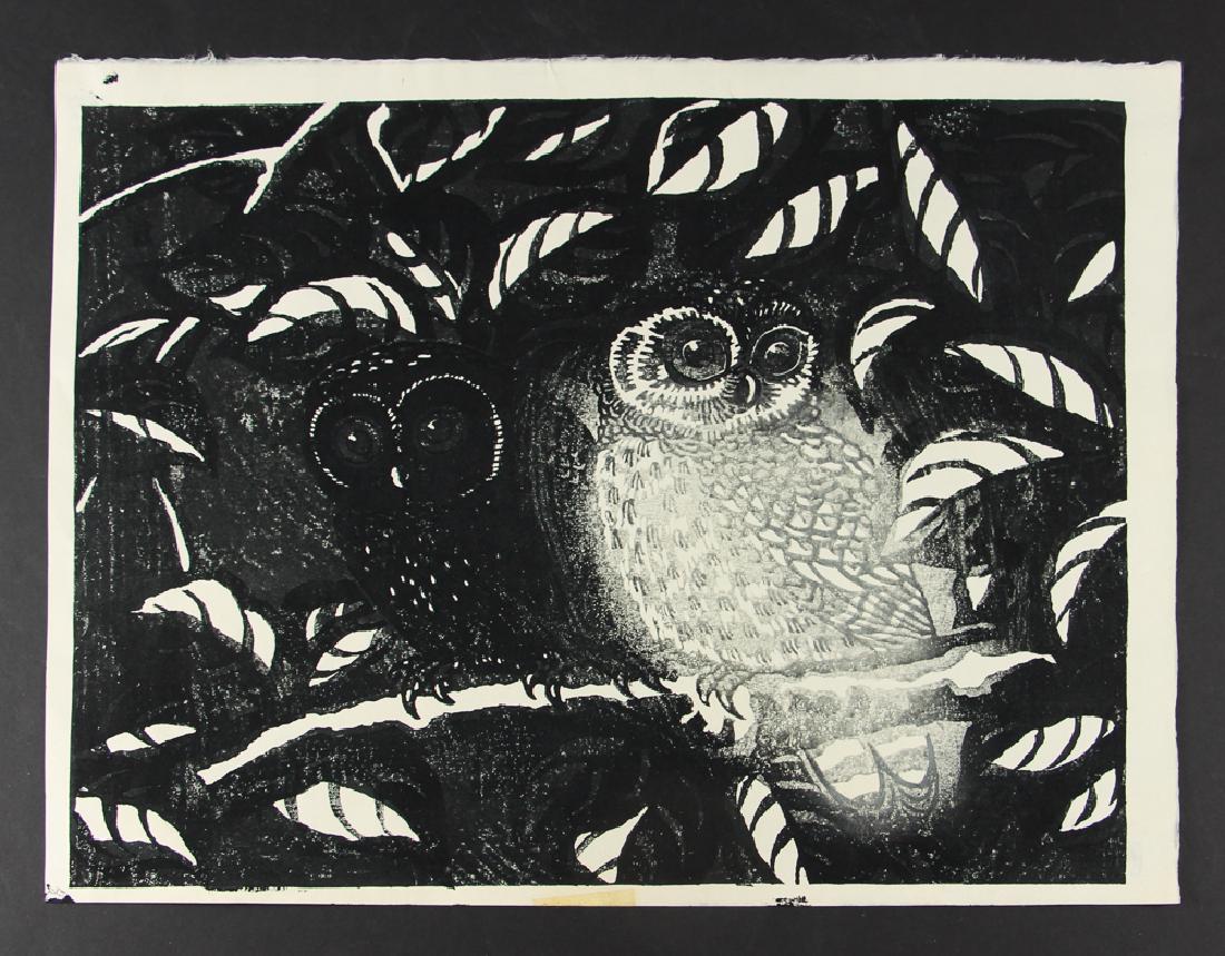 Charming Black and White Owl Print (1 of 7)
