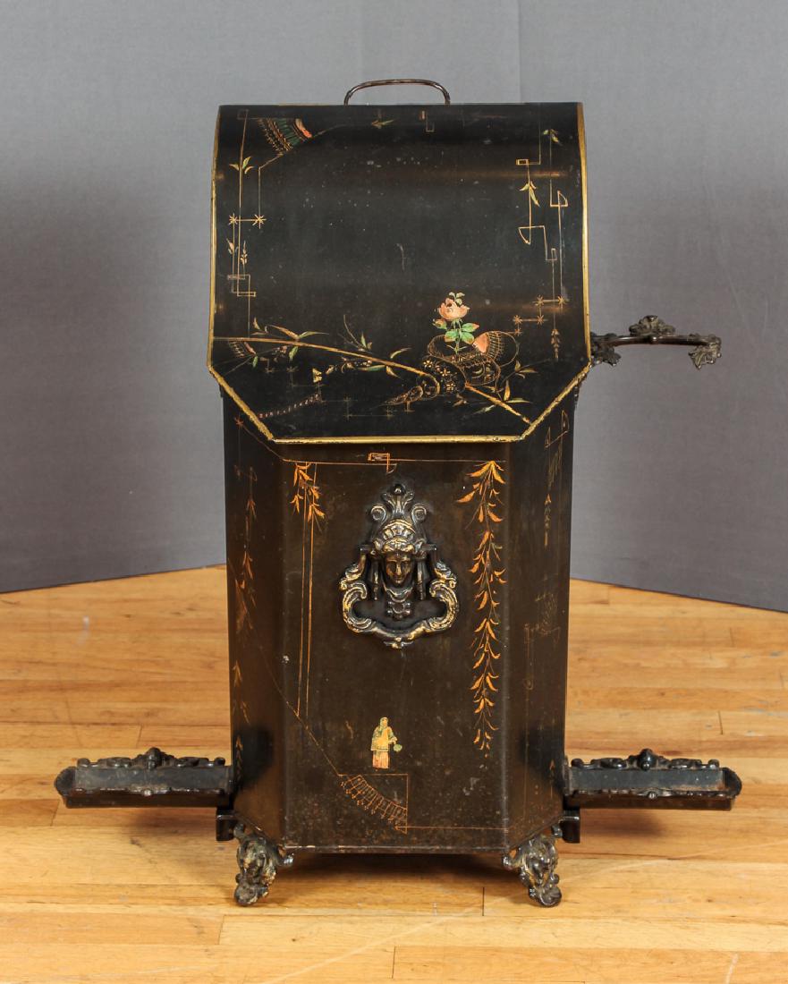 Victorian Tole Painted Jewett Vase Coal Hod (1 of 10)