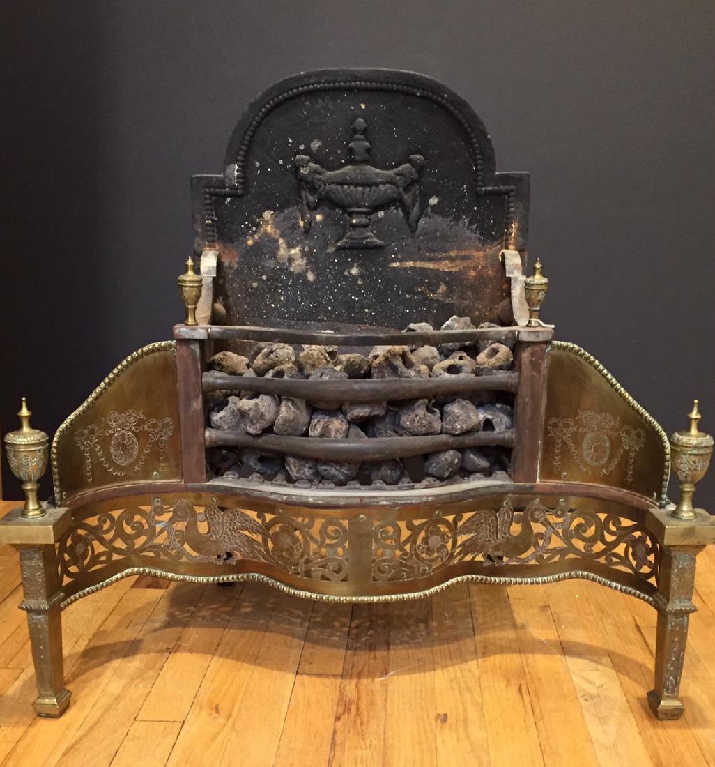 Antique Brass Fireplace Insert (1 of 4)