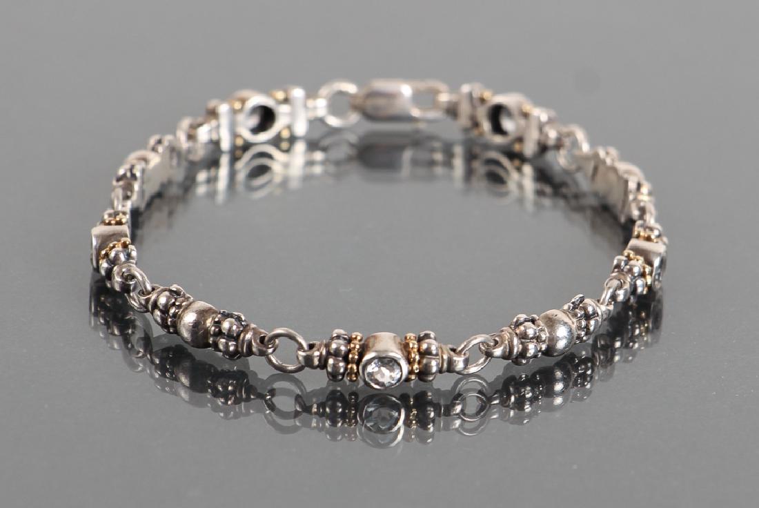 Legos Caviar Sterling and Aquamarine Bracelet (1 of 5)