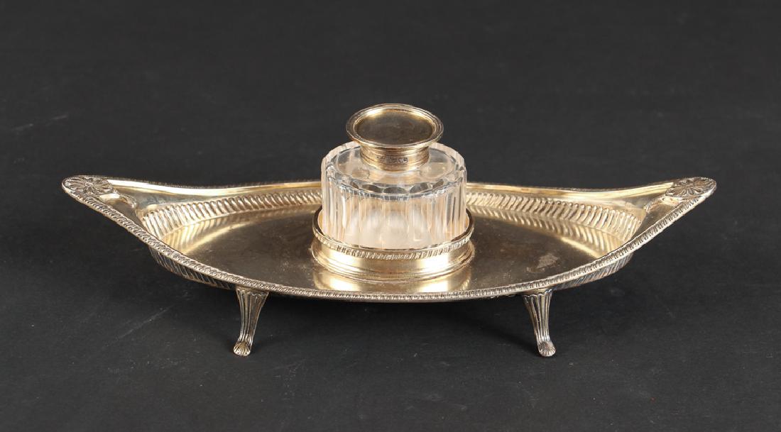 Victorian English Sterling Silver Inkwell Standish (1 of 8)