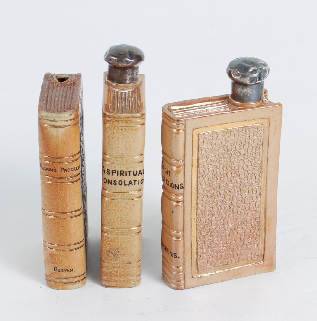 3 Doulton Lambeth Book Flasks Great Expectations, (1 of 9)
