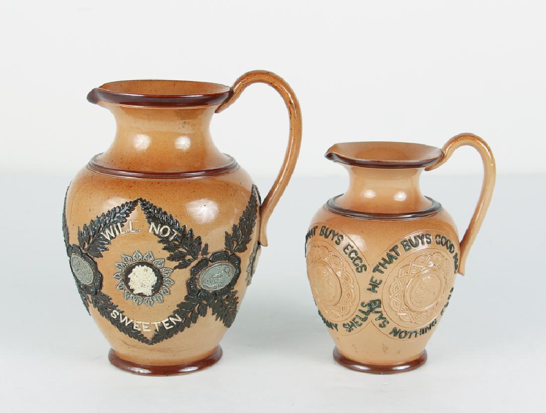 2 Doulton Lambeth Motto Jugs -"Better Must be the Cup" (1 of 9)
