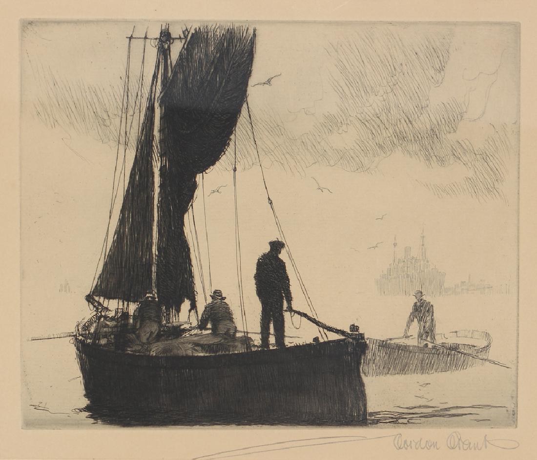 Gordon Grant AAA etching Drifting In (1 of 7)