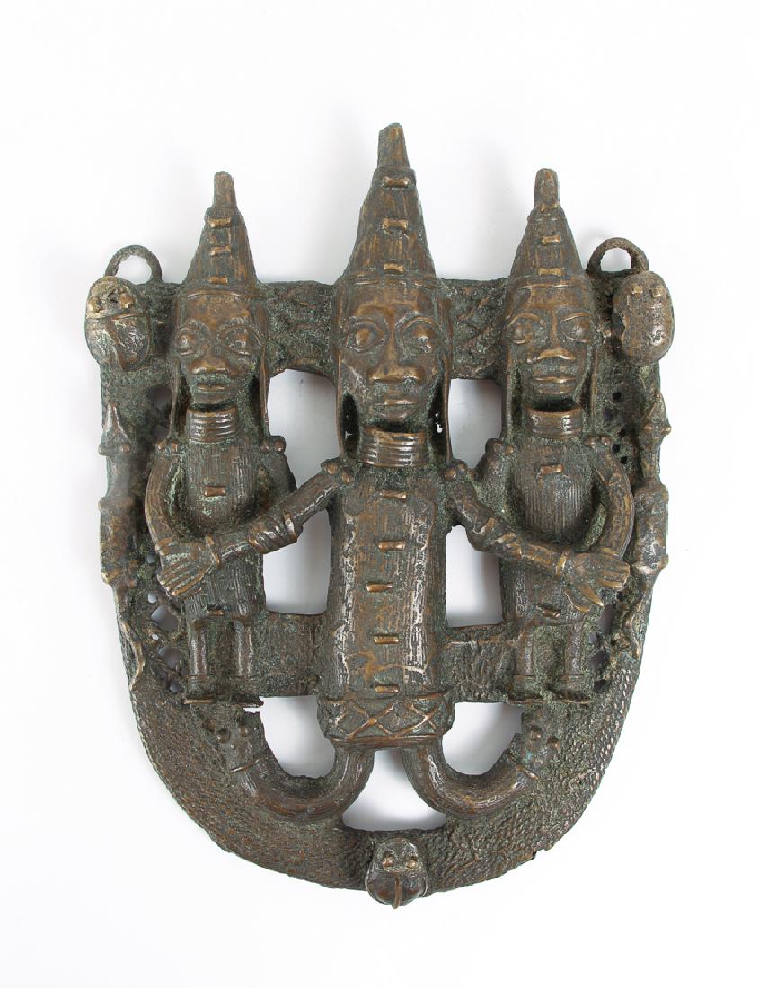 Benin Style bronze of King and Two Sons (1 of 5)