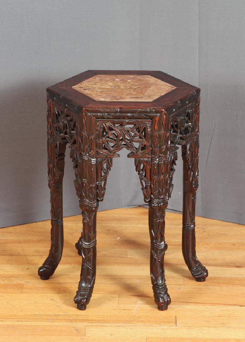 Carved Hardwood Chinese Stand (1 of 6)