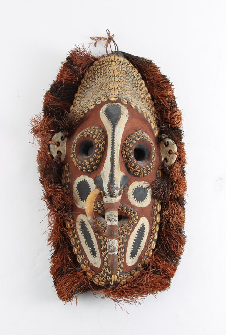 Good Papua New Guinea Mask with extensive decoration (1 of 6)