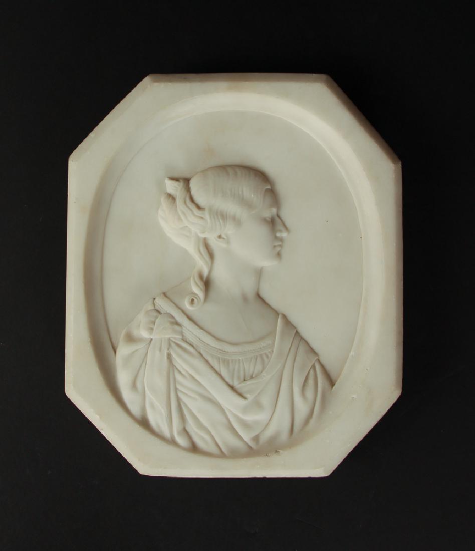 Marble Portrait Plaque of a Victorian Woman (1 of 10)