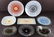 Eight Maurice Heaton Mid Century Glass Plates