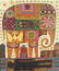 Rex Clawson Elephant Folk Art Painting
