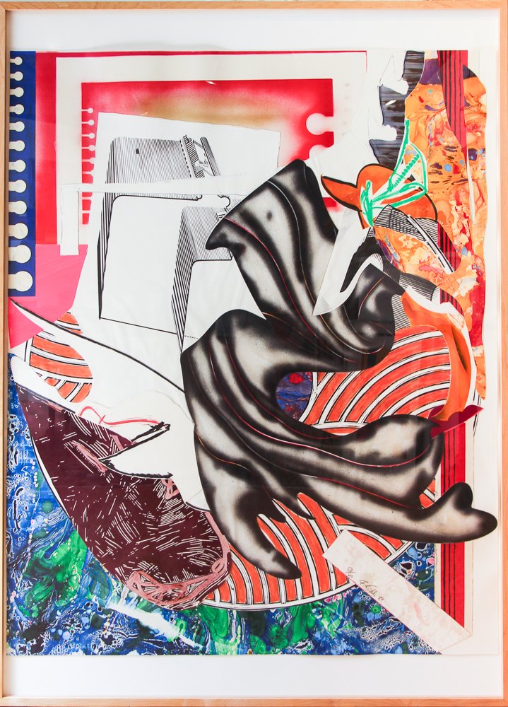 Frank Stella Moby Dick (Wave Series) 1989: Stella, Frank (American, born 1936), Moby Dick (from the Wave Series), 1989, Lithograph and linocut in colors with hand-coloring and collage, measuring 74 x 55 inches (190.5 x 139.7 cm), pencil signed