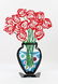 Tzuki Art sculpture ROSE VASE MULTICOLOUR