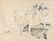 Leonardo Cremonini 1956 drawing Reclining Figures