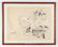 Leonardo Cremonini 1956 drawing Reclining Figures - 2