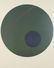 Alexander Liberman Green Circle on Blue Lithograph