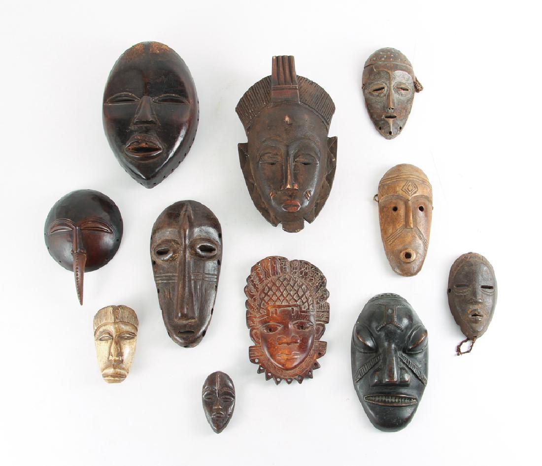 Collection of 11 small African Masks by Various Peoples (1 of 5)