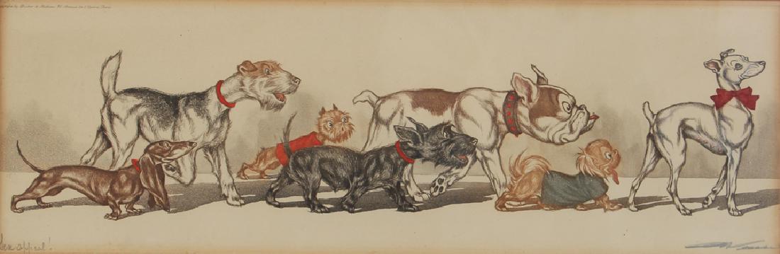 ボリス オクライン “dirty dogs of paris” 『順番に！』 版画