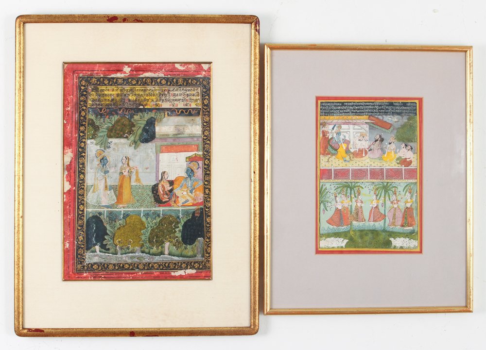 2 Indian Early Miniatures,Krishna and Kishangarh (1 of 9)