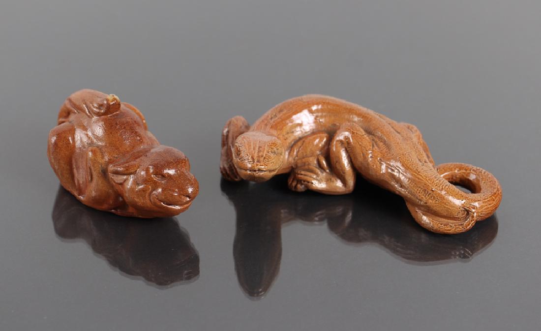 Doulton Lambeth Mouselike Gargoyle with Lizard (1 of 7)