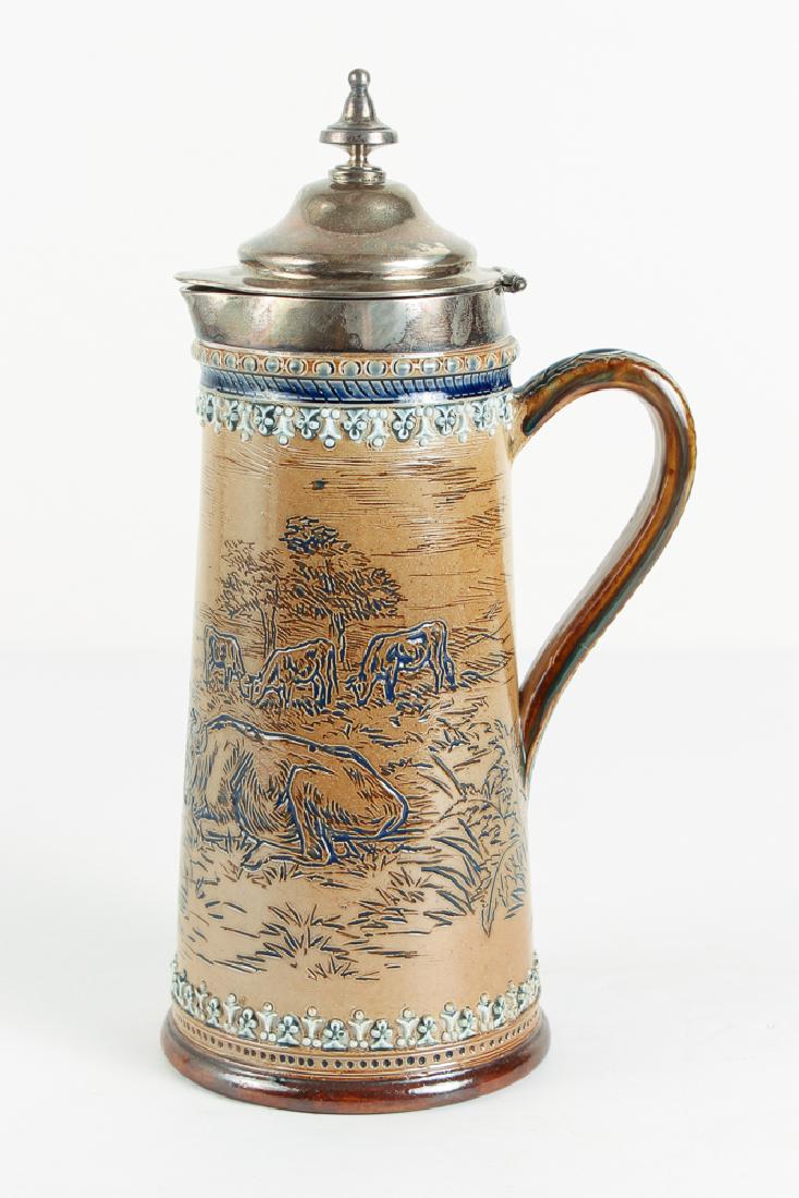 Royal Doulton Cow Tankard Hannah Barlow with Sterling (1 of 10)