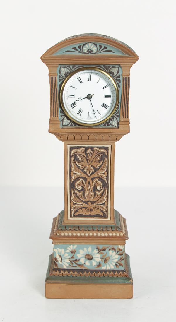 Doulton Lambeth 1884 Miniature Tall Case Clock (1 of 10)