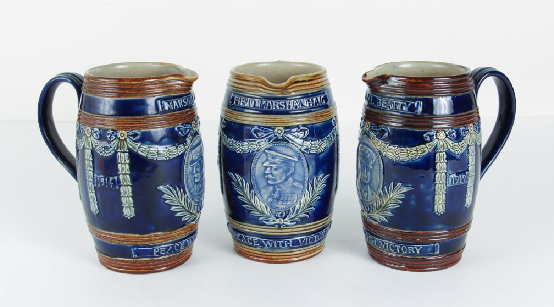 3 Doulton Lambeth Peace with Victory Jugs (1 of 9)