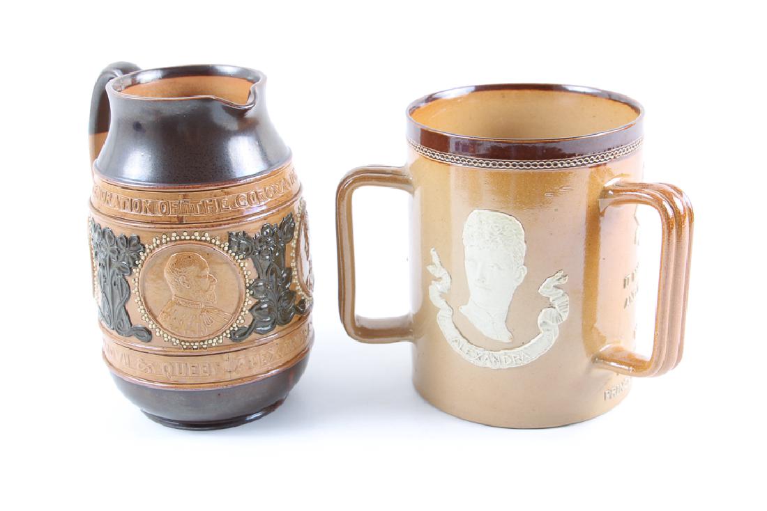 2 Doulton Lambeth Commemorative Edward & Alexandra Jug (1 of 2)