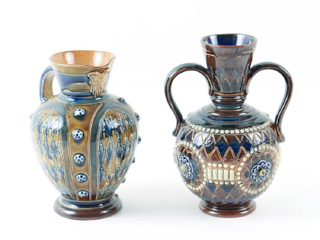 2 Doulton Lambeth Pieces with interesting Decoration (1 of 10)