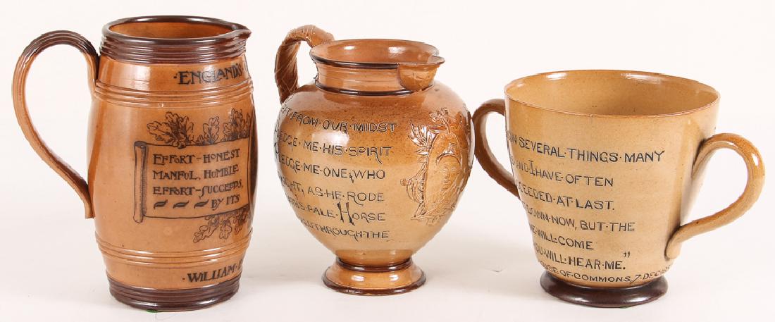 3 Doulton Lambeth Commemoration Pc.s Gladstone, (1 of 4)