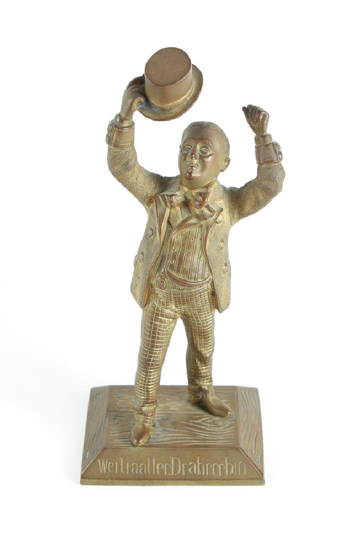 Cast Metal Statuette of Gentleman with Top Hat (1 of 9)