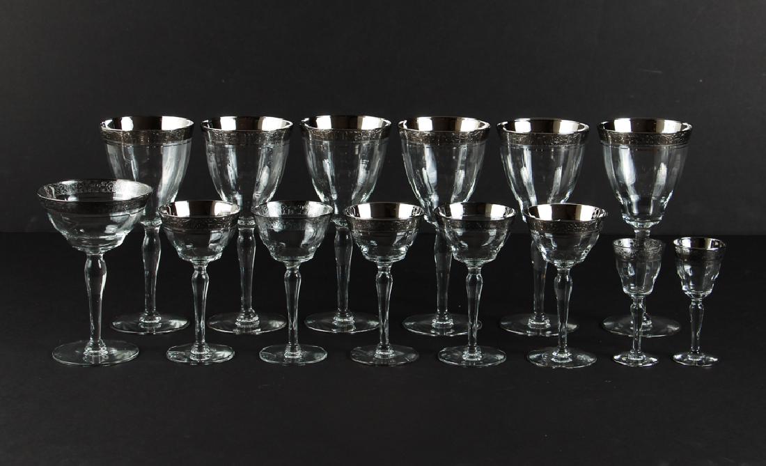 Group of Crystal and Platinum Edge Glassware (1 of 6)