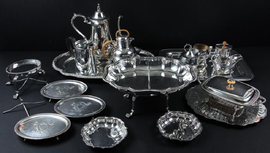 Large Group of Miscellaneous Sheffield and Silver Plate (1 of 3)
