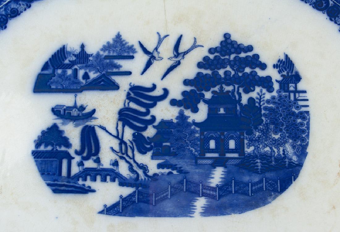 Large Semi Circular Minton Blue Willow Platter (1 of 7)