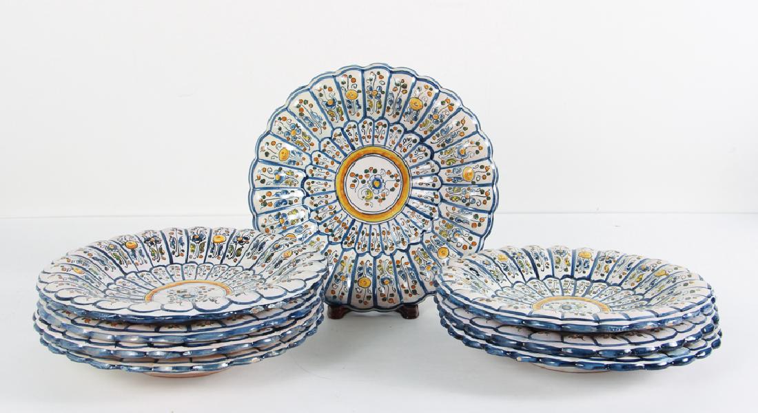 Eight Talavera Majolica Style Dinner Plates (1 of 7)