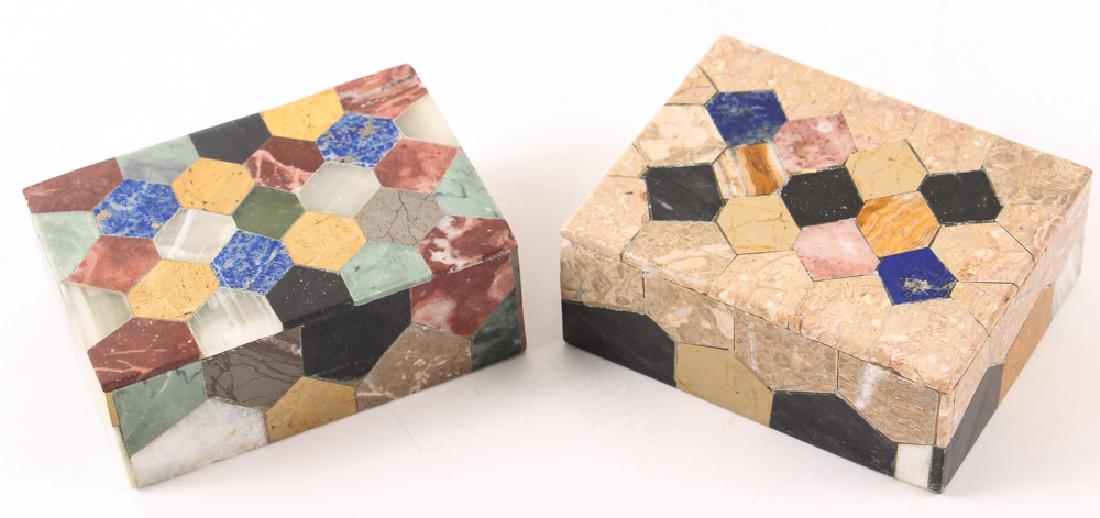 Two Tumbling Block Style Mineral Specimen Boxes (1 of 2)