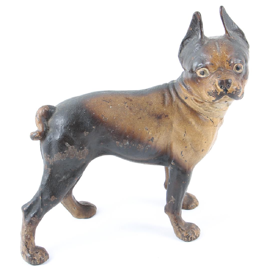 Boston Terrier Painted Cast Iron Doorstop (1 of 2)