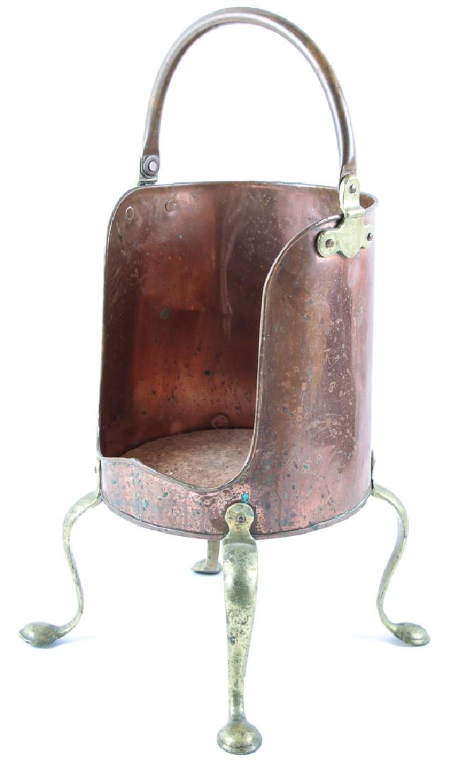 Unusual Form Antique Brass and Copper Carrier (1 of 2)