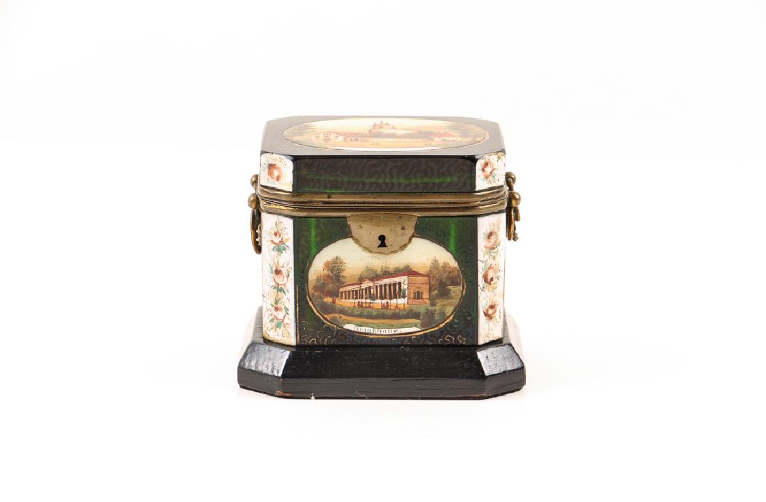 19th Century Continental glass and porcelain box (1 of 10)